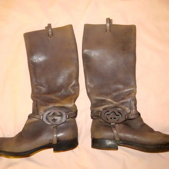 Gucci brown riding boots - Picture 2 of 3